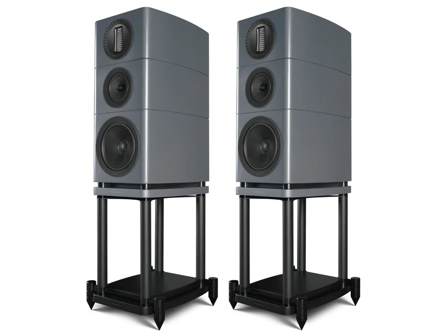 Wharfedale ELYSIAN 2R Standmount Loudspeaker with Speaker Stands- Pair (Lunar Grey)