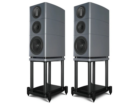 Wharfedale ELYSIAN 2R Standmount Loudspeaker with Speaker Stands- Pair (Lunar Grey)