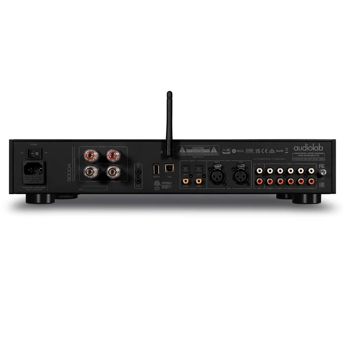 Audiolab 9000A Integrated Amplifier (Black) + Wharfedale Aura 4 Floorstanding Speakers - Pair (Black)
