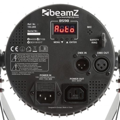 beamZ BS98 LED Strobe Light DMX Compatible