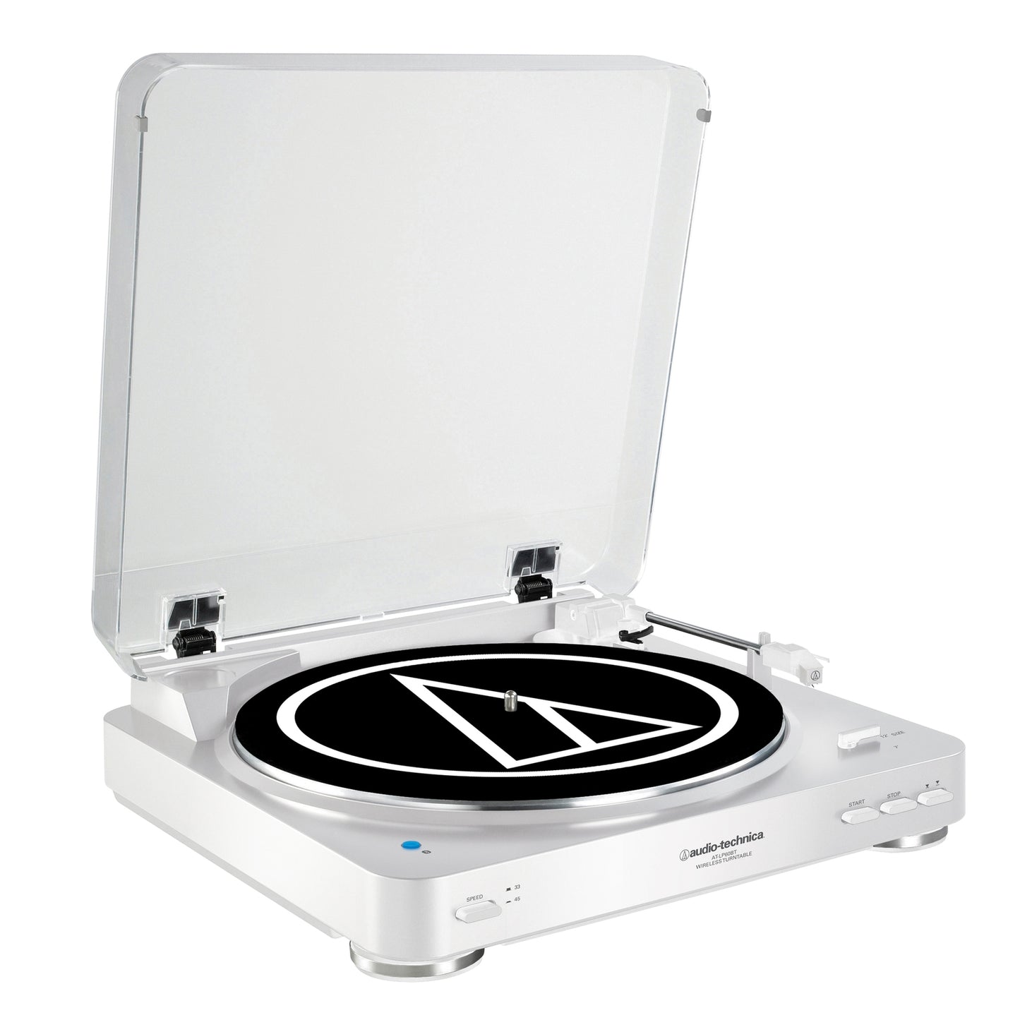 Audio-Technica AT-LP60BT Fully Automatic Wireless Belt-Drive Stereo Turntable - White