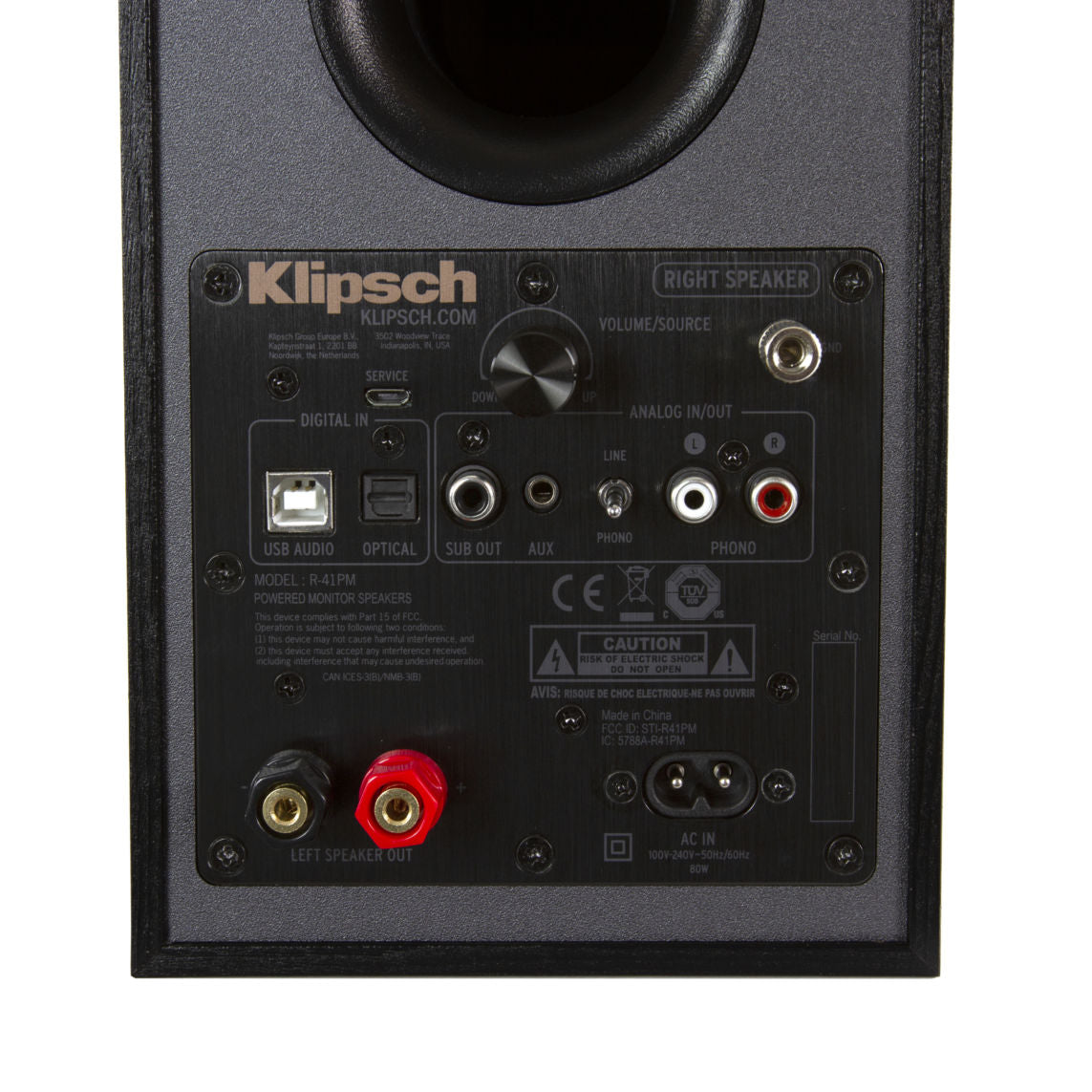 Klipsch R-41PM Powered Bookshelf Speakers - pair - Black