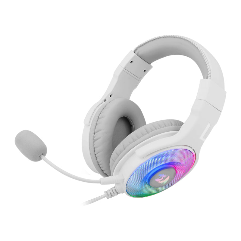 REDRAGON Over-Ear PANDORA USB (Power Only)|Aux (Mic & Headset) RGB Gaming Headset – White