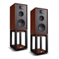 Wharfedale Linton 3-way standmount speaker with stands - pair - Mahogany