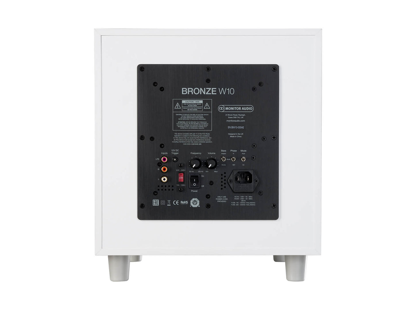 Monitor Audio BRONZE W10 10" subwoofer - each - White