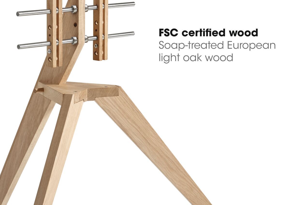 Vogel's Next OP1 TV Floorstand - Light Oak